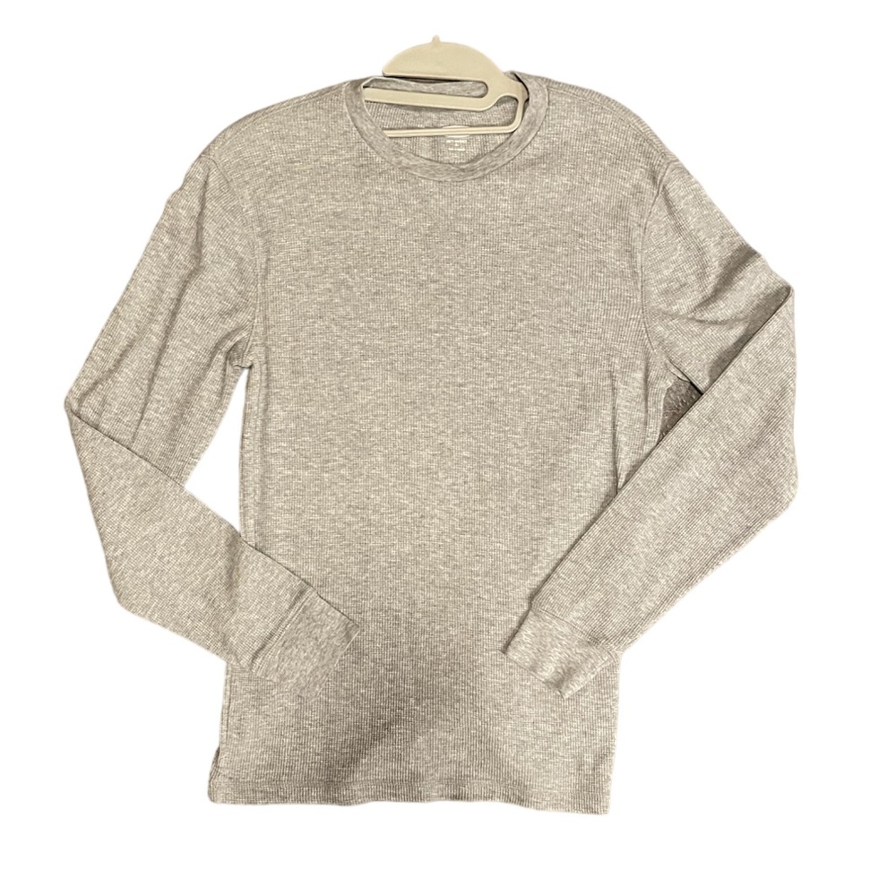 Old Navy Waffle Knit Men’s Sweater - Heather Grey - Picture 1 of 3